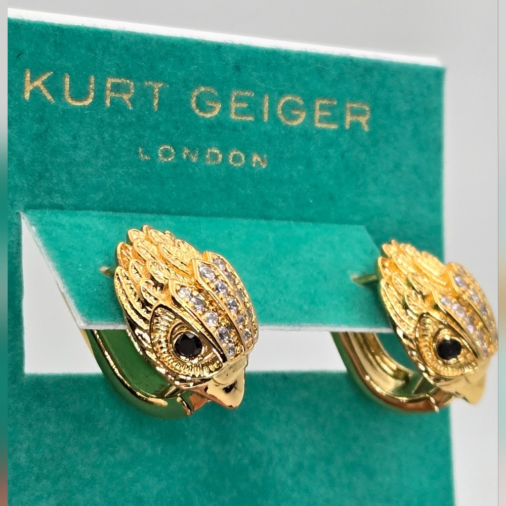 Kurt Geiger London Pavé Eagle Stud Post-Back Earrings - Picture 1 of 12